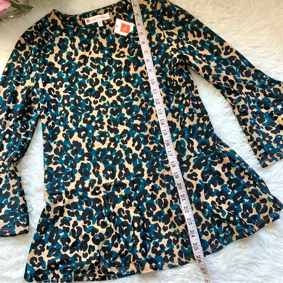 NWT Jude Connally Delilah Cheetah Print Peplum Top - Picture 11 of 15